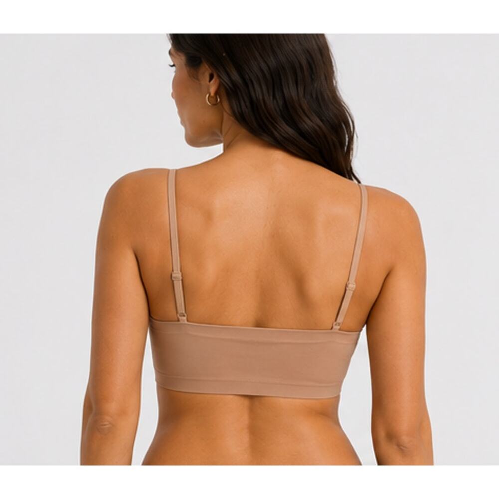 SKIMS Naked Bandeau Bra Clay Large Wireless Seamless Strapless NWT - Picture 4 of 5